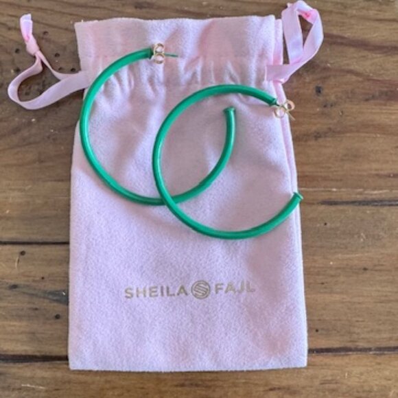 Sheila Fajl painted Everybody's Favorite Hoops - Green w/Sheila Fajl bag - Picture 1 of 4